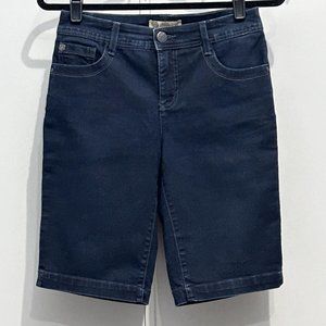 Nine West Vintage America Collection Stretch Denim Bermuda Shorts Size 4